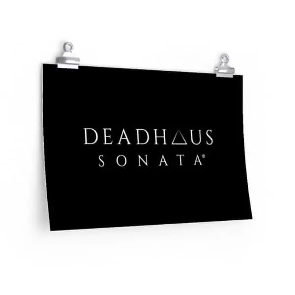 Deadhaus Sonata White Official Wordmark Premium Matte Horizontal Poster